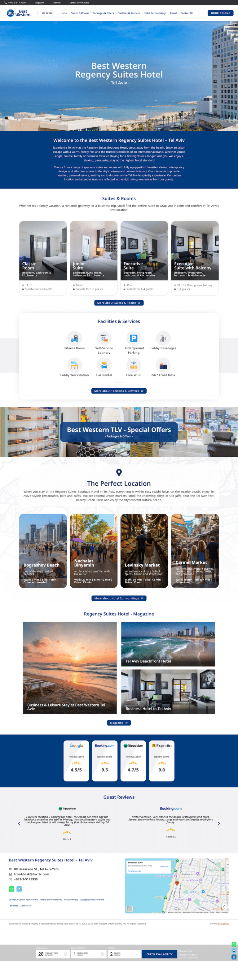 מלון רג'נסי סוויטס של בסט ווסטרן בתל אביב